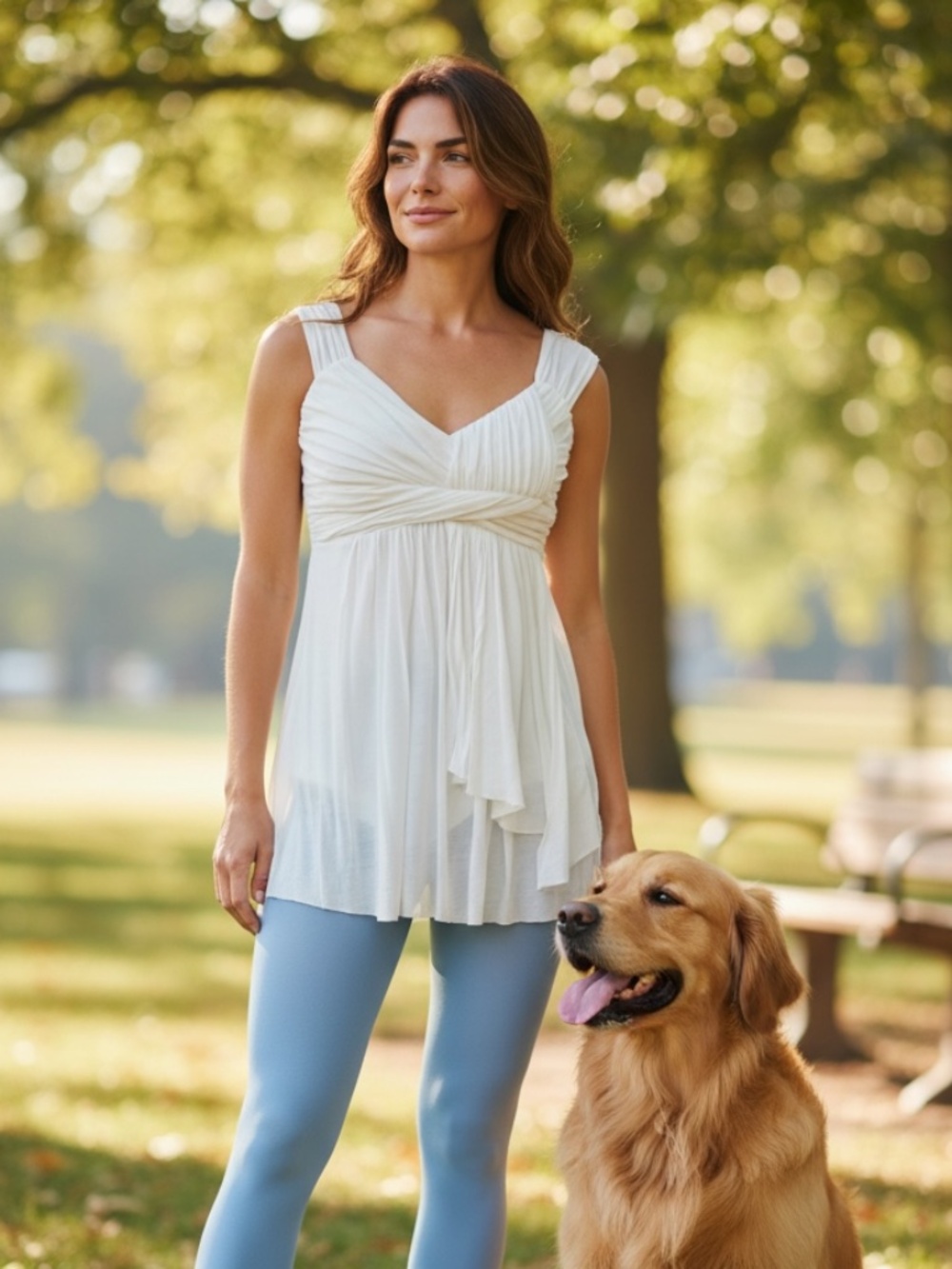 🤍 Effortlessly chic and ready for summer Designer White Wrapped Layered Top  🤍